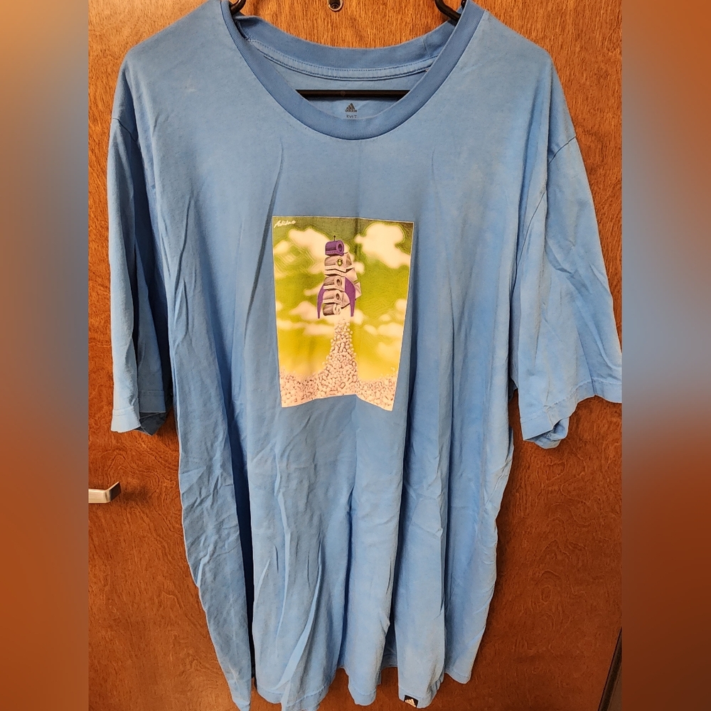 Adidas Light Blue Graphic T-Shirt